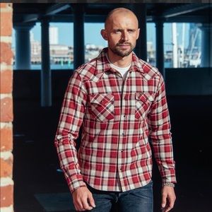 EXTINCT! Iron Heart Ultra Heavy Flannel Shirt IHSH-259-RED